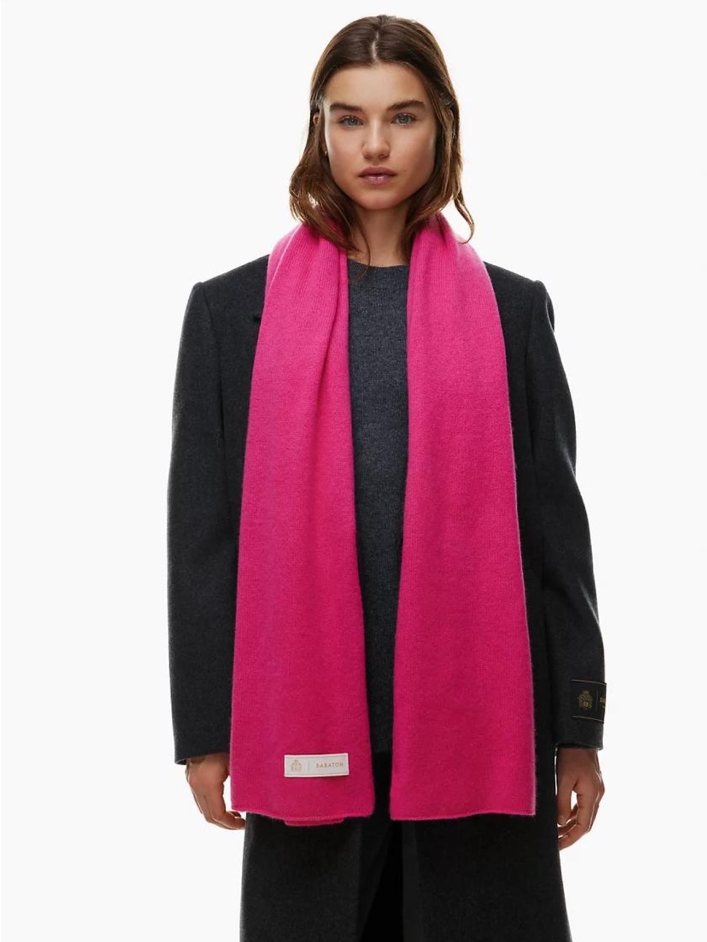 Babaton Hot Pink Long Knit Scarf